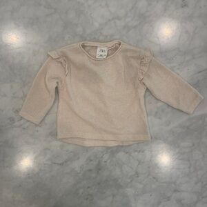 Zara Kids Ruffle Long Sleeve Tee